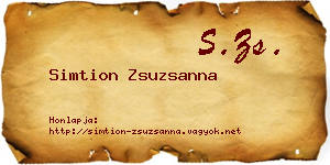 Simtion Zsuzsanna névjegykártya